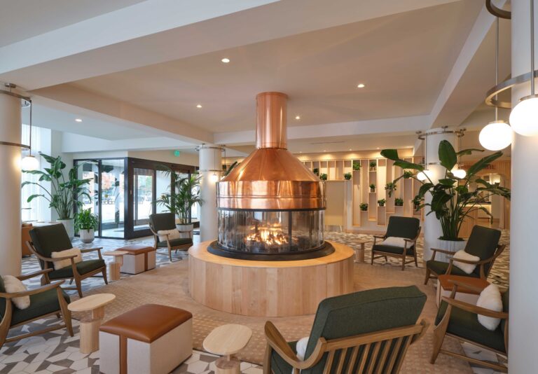 fireplace inside Hotel Verdant