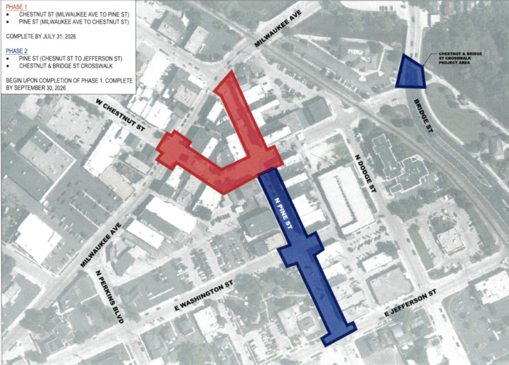 Burlington Road construction phases