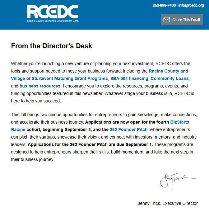 July 2026 RCEDC newsletter